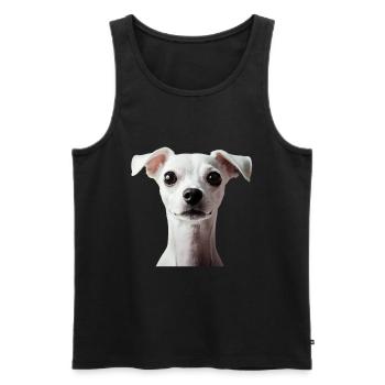 Italienischer Windspielhund - Männer Premium Bio Tank Top - Schwarz - Vorne - Michal (187cm)