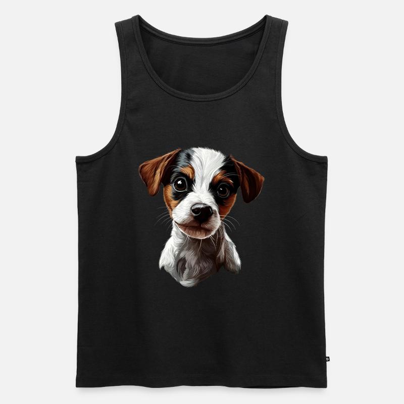 Jack Russell Terrier - Männer Premium Bio Tank Top - Schwarz