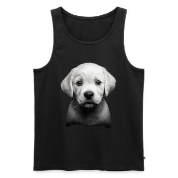 Labrador Retriever - Männer Premium Bio Tank Top - Schwarz - Vorne - Michal (187cm)