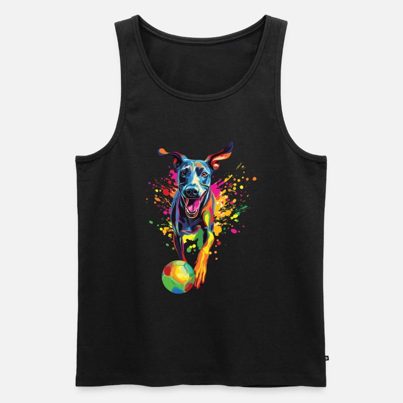 Windhund - Männer Premium Bio Tank Top - Schwarz