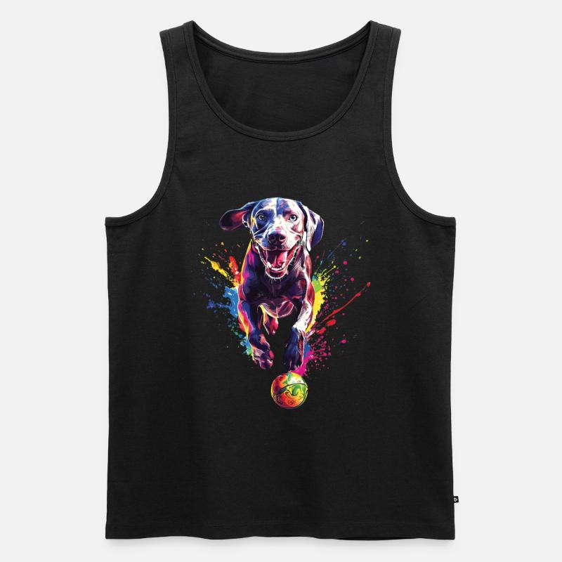 Weimaraner - Männer Premium Bio Tank Top - Schwarz