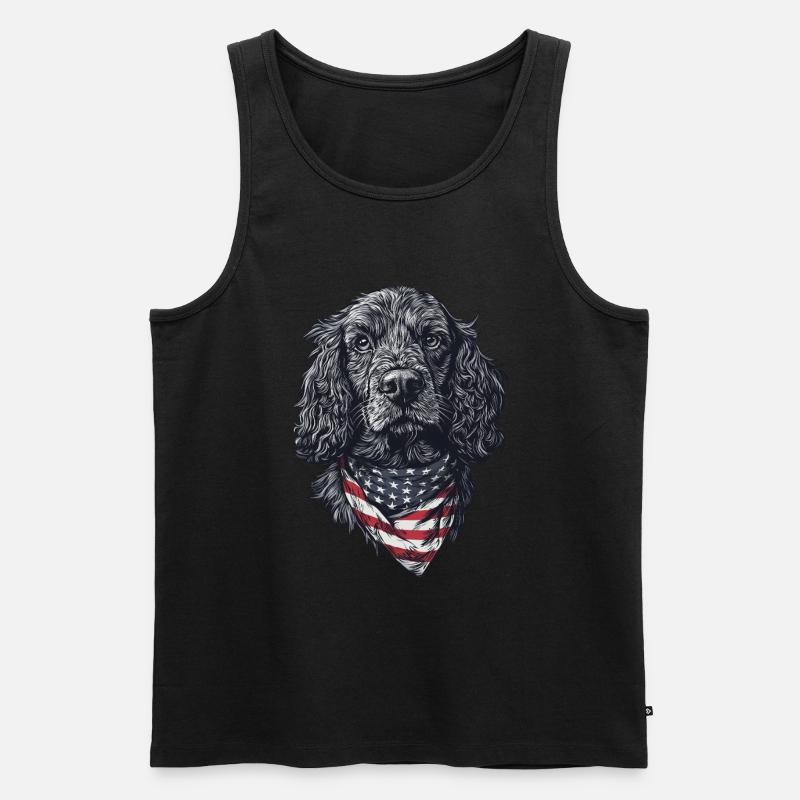 Cocker Spaniel - Männer Premium Bio Tank Top - Schwarz