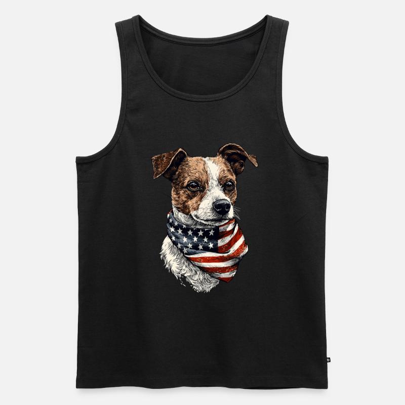 Jack Russell Terrier - Männer Premium Bio Tank Top - Schwarz