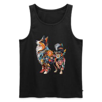 Shetland Sheepdog - Männer Premium Bio Tank Top - Schwarz - Vorne - Michal (187cm)