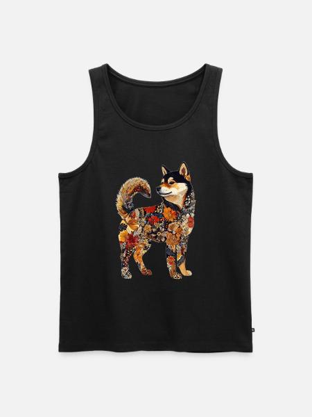 Shiba Inu - Männer Premium Bio Tank Top - Schwarz