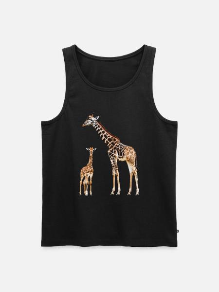 Giraffe - Männer Premium Bio Tank Top - Schwarz