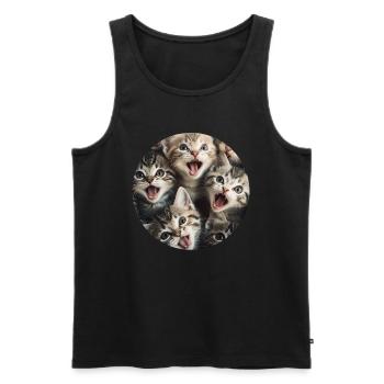 Amerikanisch Kurzhaar - Männer Premium Bio Tank Top - Schwarz - Vorne - AI Model Male 178 light (178cm)