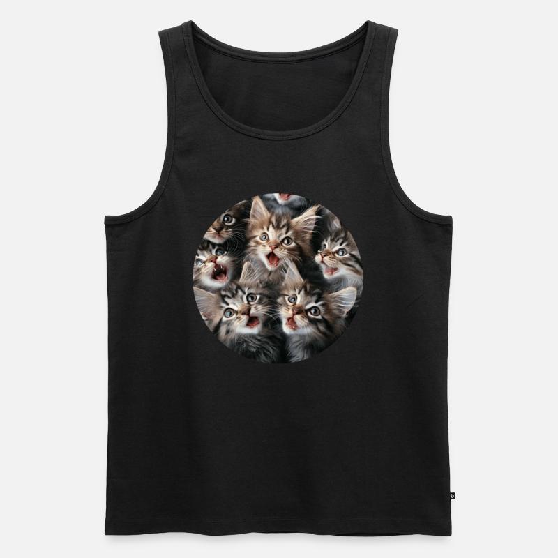 Maine Coon - Männer Premium Bio Tank Top - Schwarz
