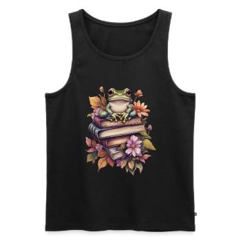 Frosch - Männer Premium Bio Tank Top - Schwarz - Vorne - Michal (187cm)