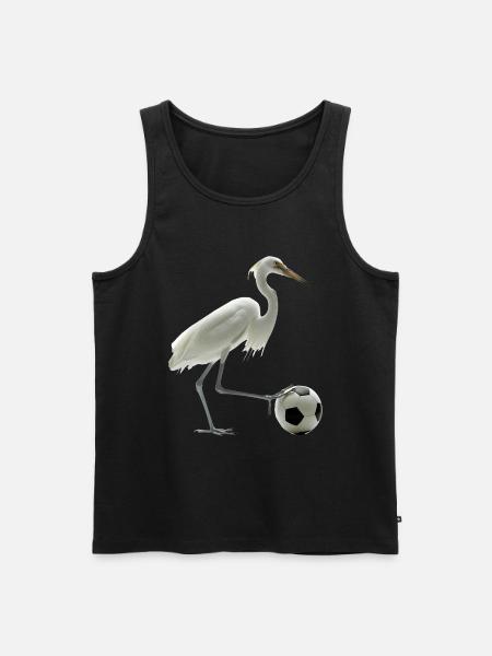 Reiher Vogel - Männer Premium Bio Tank Top - Schwarz