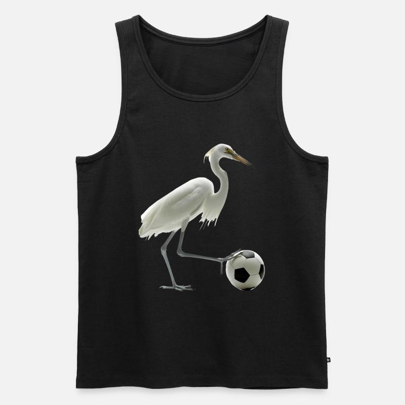 Reiher Vogel - Männer Premium Bio Tank Top - Schwarz