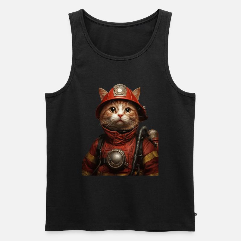 Katze - Männer Premium Bio Tank Top - Schwarz
