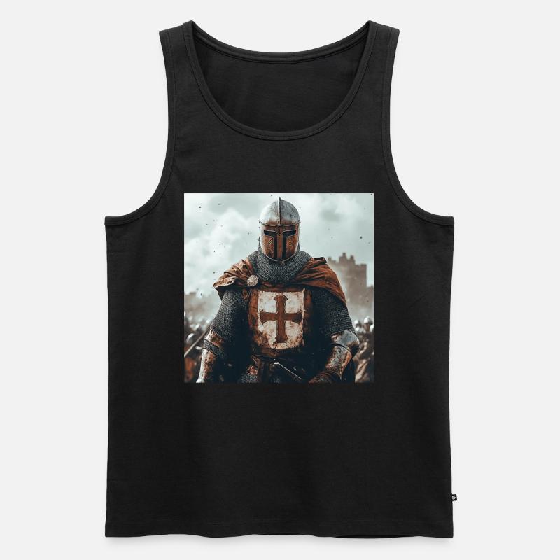 Soldat Krieger - Männer Premium Bio Tank Top - Schwarz