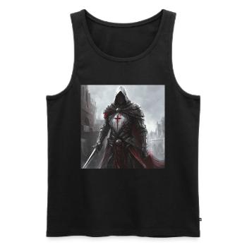 Soldat Krieger - Männer Premium Bio Tank Top - Schwarz - Vorne - Michal (187cm)