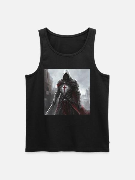 Soldat Krieger - Männer Premium Bio Tank Top - Schwarz