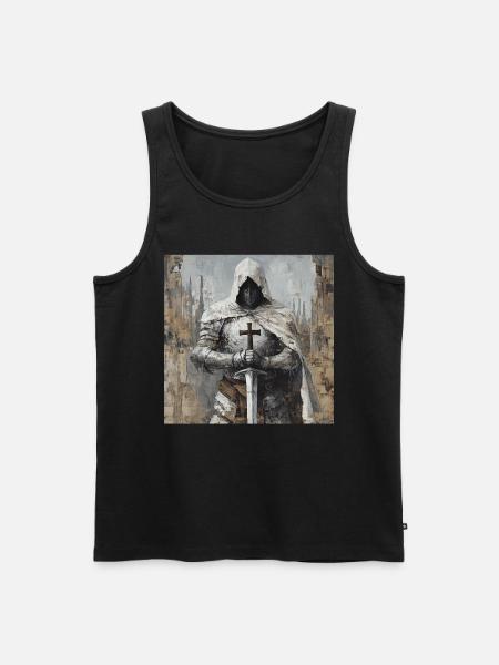Soldat Krieger - Männer Premium Bio Tank Top - Schwarz