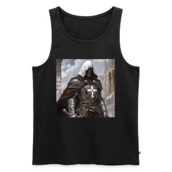 Soldat Krieger - Männer Premium Bio Tank Top - Schwarz - Vorne - Michal (187cm)