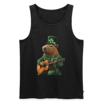 Wasserschwein - Männer Premium Bio Tank Top - Schwarz - Vorne - Michal (187cm)