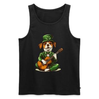 Hund - Männer Premium Bio Tank Top - Schwarz - Vorne - Michal (187cm)