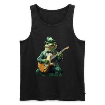 Frosch - Männer Premium Bio Tank Top - Schwarz - Vorne - Michal (187cm)