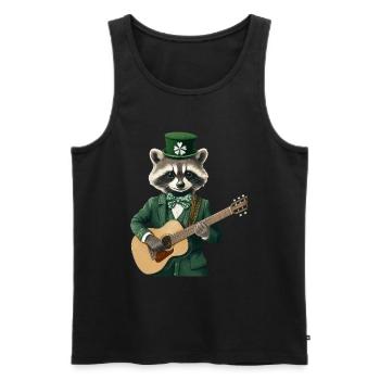 Waschbär - Männer Premium Bio Tank Top - Schwarz - Vorne - Michal (187cm)