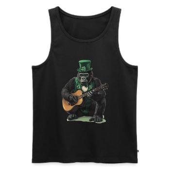 Gorilla - Männer Premium Bio Tank Top - Schwarz - Vorne - Michal (187cm)