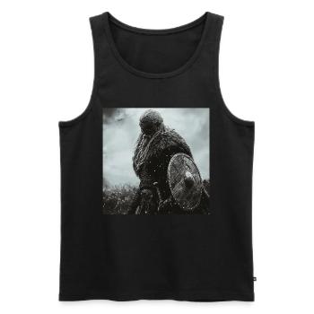 Wikinger - Männer Premium Bio Tank Top - Schwarz - Vorne - AI Model Male 178 light (178cm)