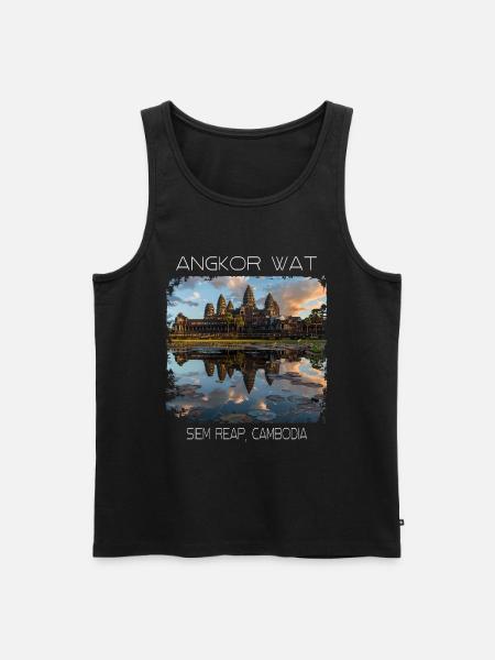 Angkor wat - Männer Premium Bio Tank Top - Schwarz