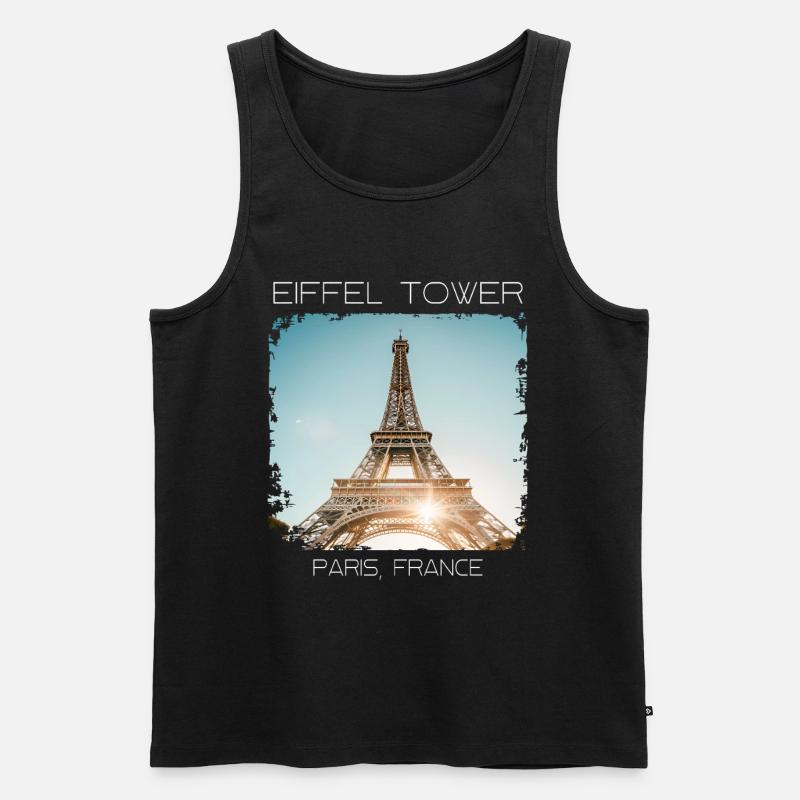 Eiffelturm - Männer Premium Bio Tank Top - Schwarz
