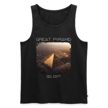 Große Pyramide - Männer Premium Bio Tank Top - Schwarz - Vorne - AI Model Male 178 light (178cm)