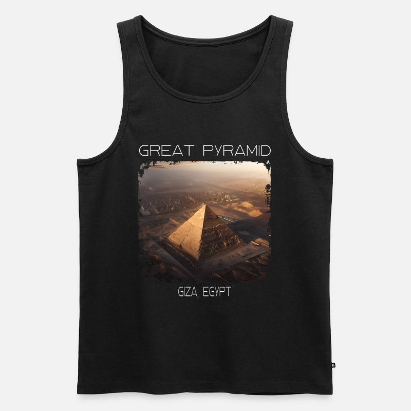 Große Pyramide - Männer Premium Bio Tank Top - Schwarz