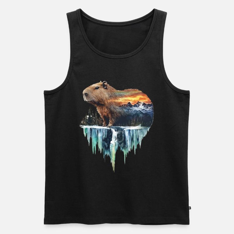 Wasserschwein - Männer Premium Bio Tank Top - Schwarz