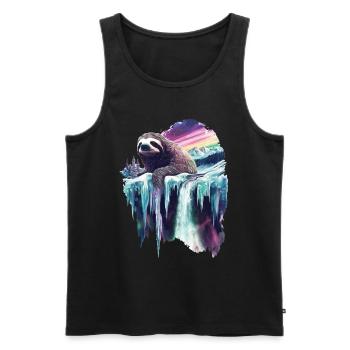 Faultier - Männer Premium Bio Tank Top - Schwarz - Vorne - AI Model Male 178 light (178cm)