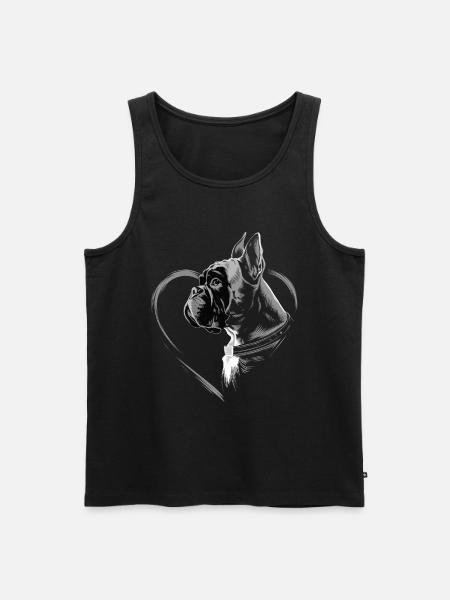 Boxer - Männer Premium Bio Tank Top - Schwarz