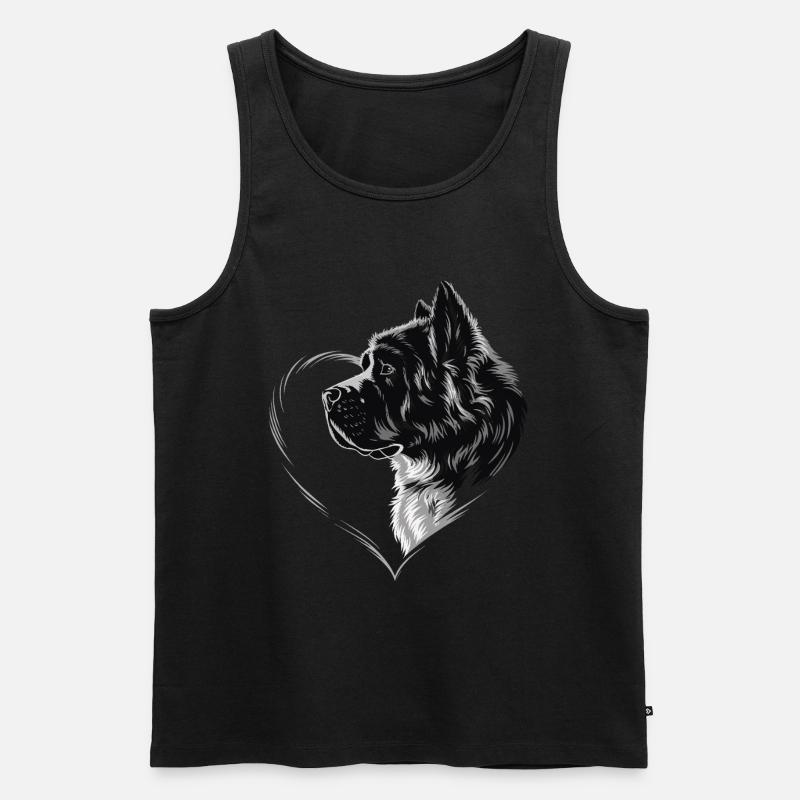 Bernhardiner - Männer Premium Bio Tank Top - Schwarz