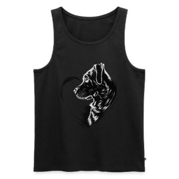 Labrador Retriever - Männer Premium Bio Tank Top - Schwarz - Vorne - Michal (187cm)