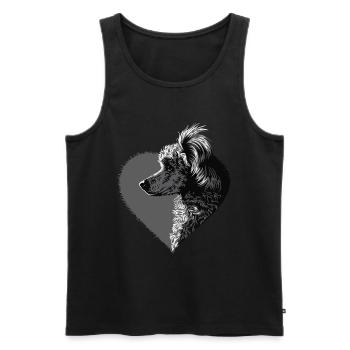 Pudel - Männer Premium Bio Tank Top - Schwarz - Vorne - Michal (187cm)