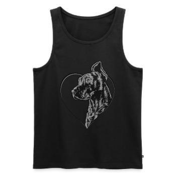 Vizsla - Männer Premium Bio Tank Top - Schwarz - Vorne - Michal (187cm)