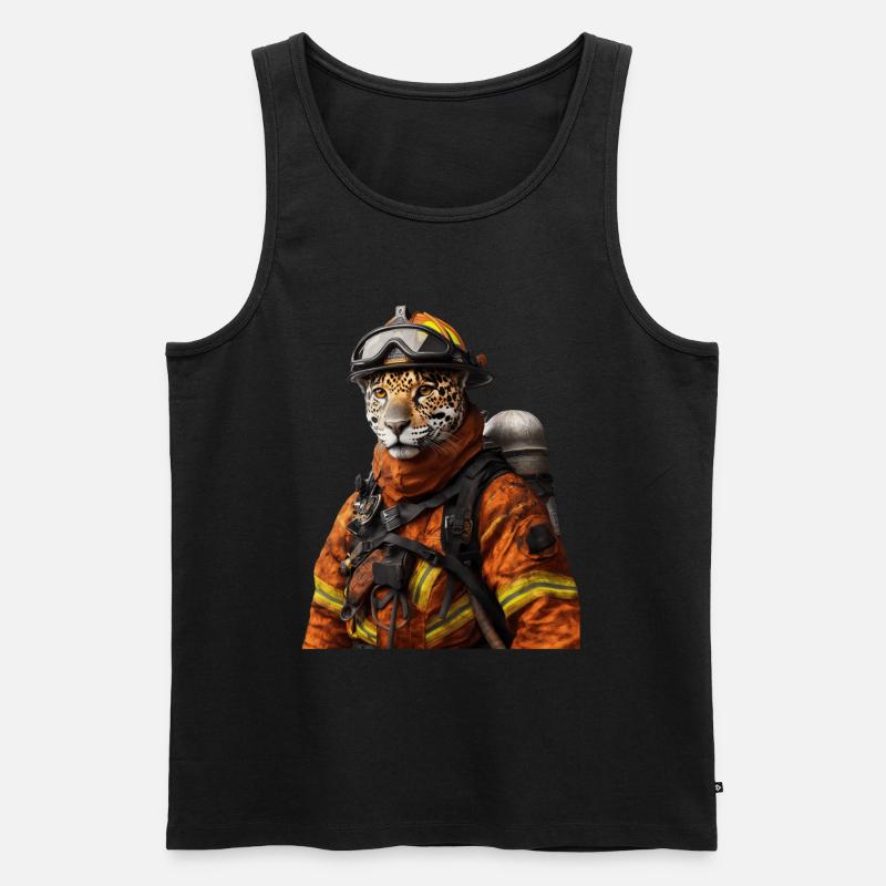 Jaguar - Männer Premium Bio Tank Top - Schwarz