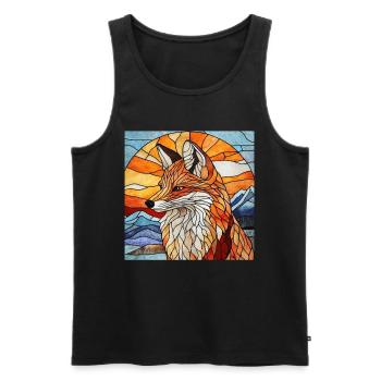 Fuchs - Männer Premium Bio Tank Top - Schwarz - Vorne - Michal (187cm)