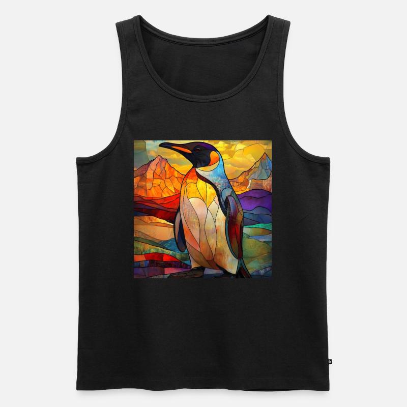 Pinguin - Männer Premium Bio Tank Top - Schwarz