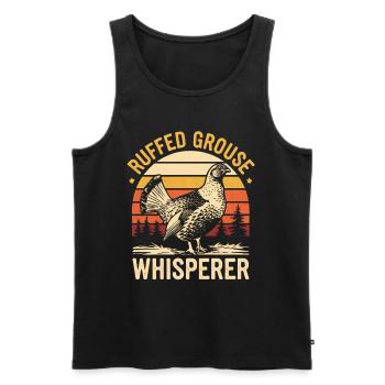 Auerhahn - Männer Premium Bio Tank Top - Schwarz - Vorne - Michal (187cm)