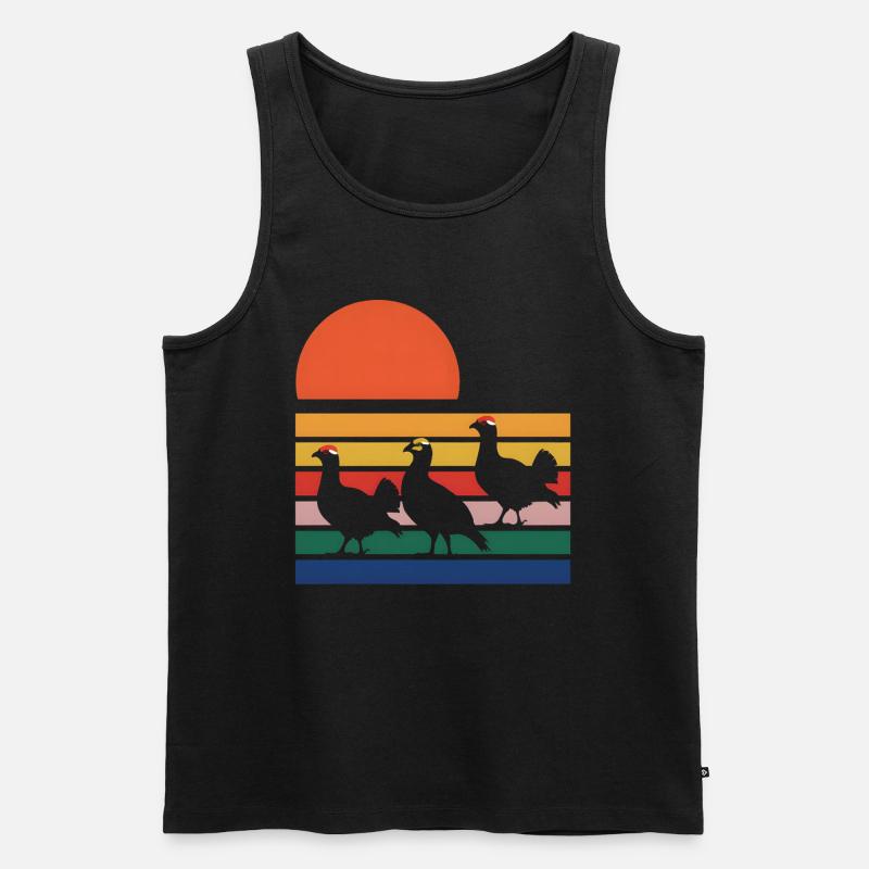 Auerhahn - Männer Premium Bio Tank Top - Schwarz