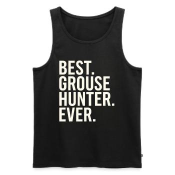 Auerhahn - Männer Premium Bio Tank Top - Schwarz - Vorne - Michal (187cm)