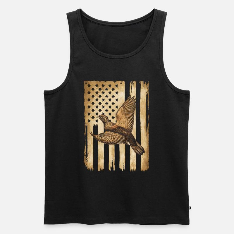 Auerhahn - Männer Premium Bio Tank Top - Schwarz