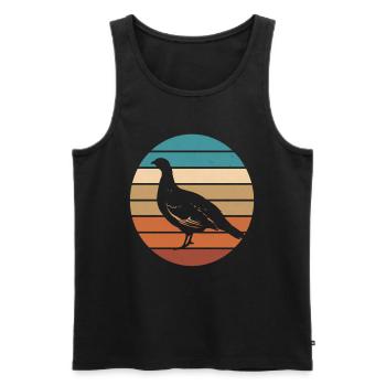Auerhahn - Männer Premium Bio Tank Top - Schwarz - Vorne - Michal (187cm)