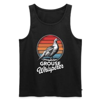 Auerhahn - Männer Premium Bio Tank Top - Schwarz - Vorne - Michal (187cm)