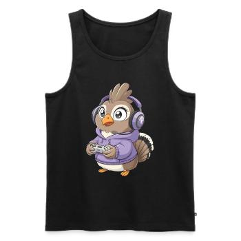 Auerhahn - Männer Premium Bio Tank Top - Schwarz - Vorne - Michal (187cm)