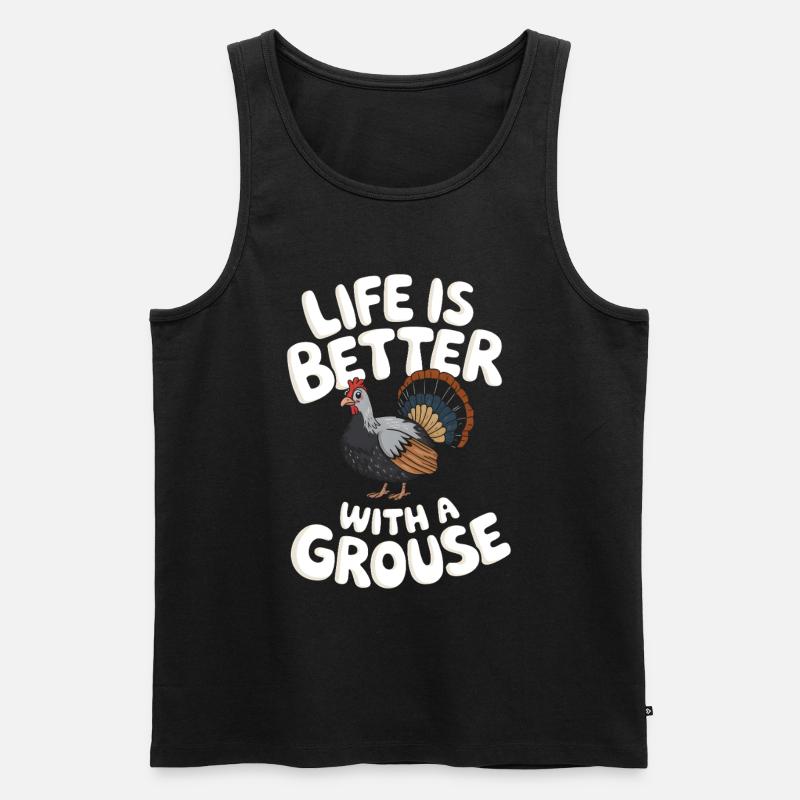 Auerhahn - Männer Premium Bio Tank Top - Schwarz