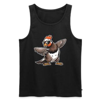 Auerhahn - Männer Premium Bio Tank Top - Schwarz - Vorne - Michal (187cm)